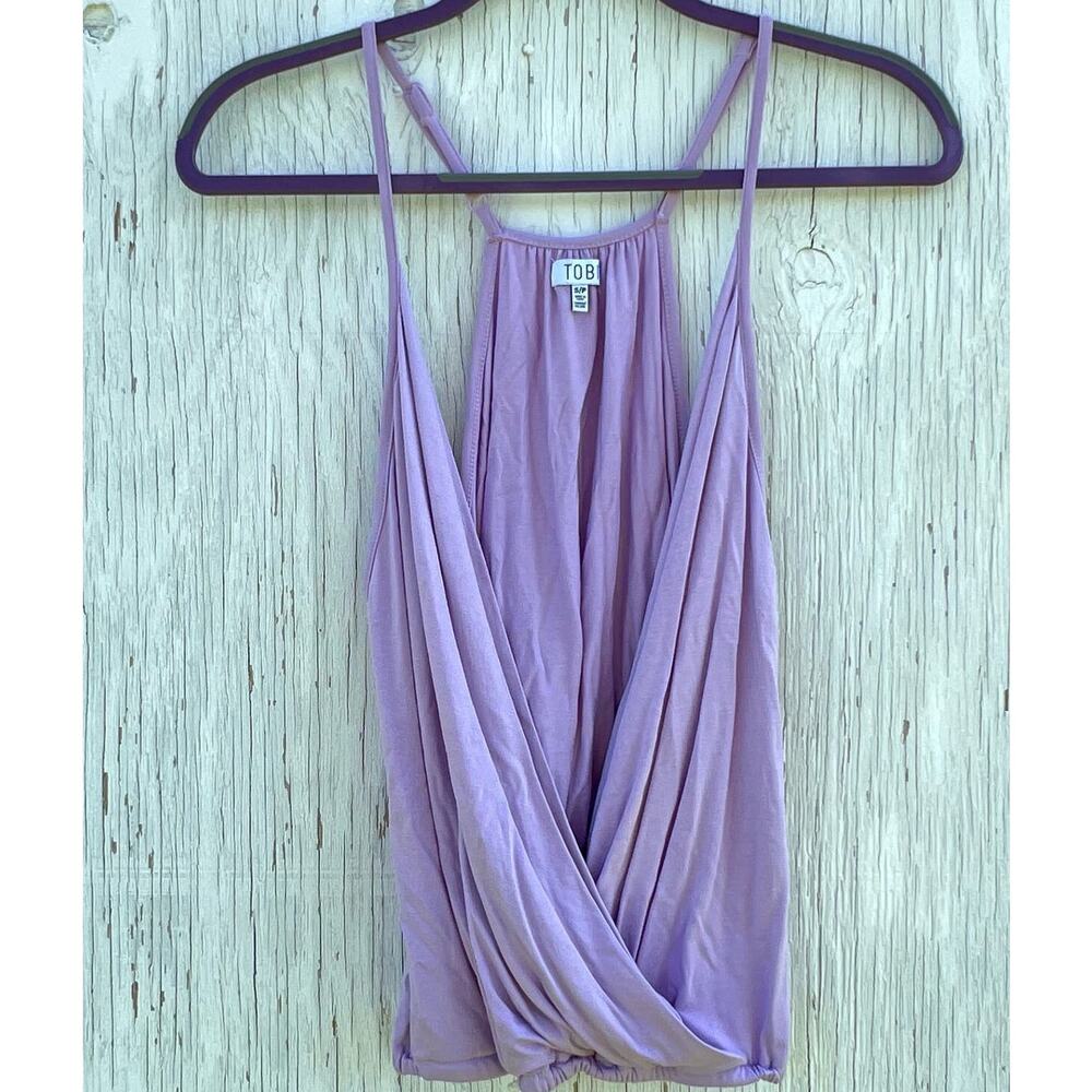 Tobi Light Purple Faux Wrap Tank Top Size Small Pre-Loved